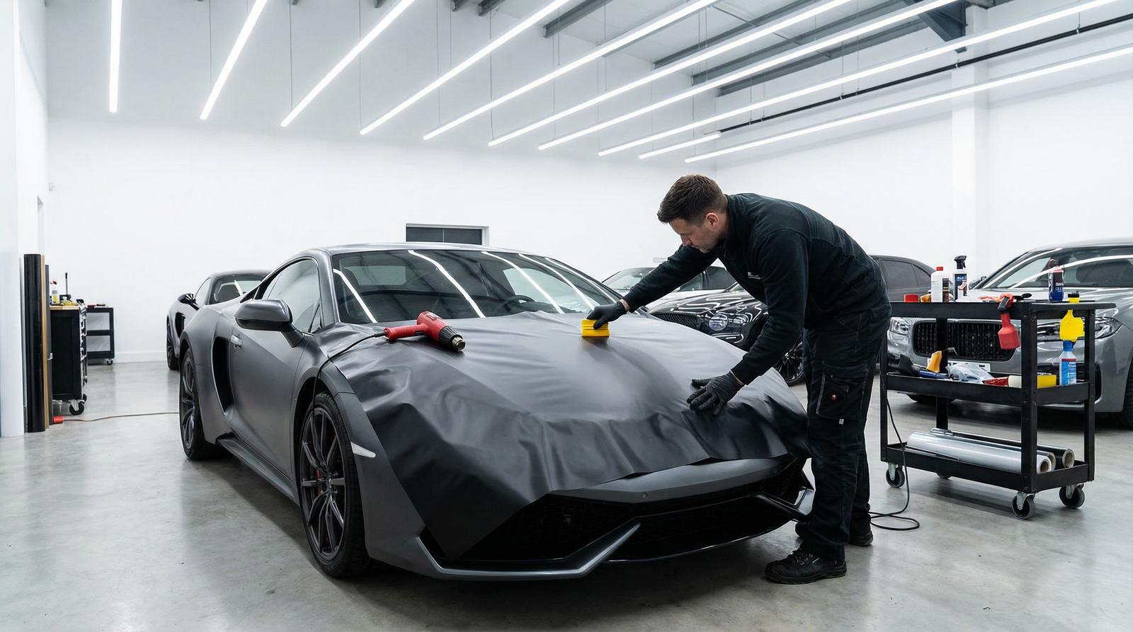 寸止挑战车身贴膜改装视频